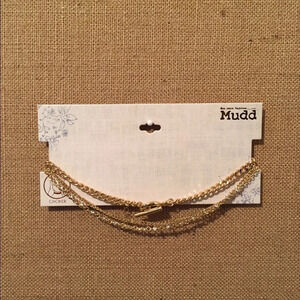 🆕 Mudd Gold Chain Choker Necklace Set